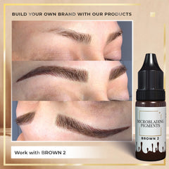 Pigmento marrón 2 para microblading, 10 ml