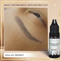 Pigmento marrón 3 para microblading, 10 ml