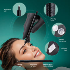 Herramientas desechables PhiBrows 18 excéntricas, caja de 10 piezas