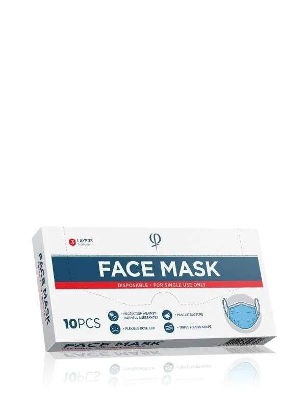 Mascarilla desechable Phi, 10 unidades (1 caja) Phi Academy