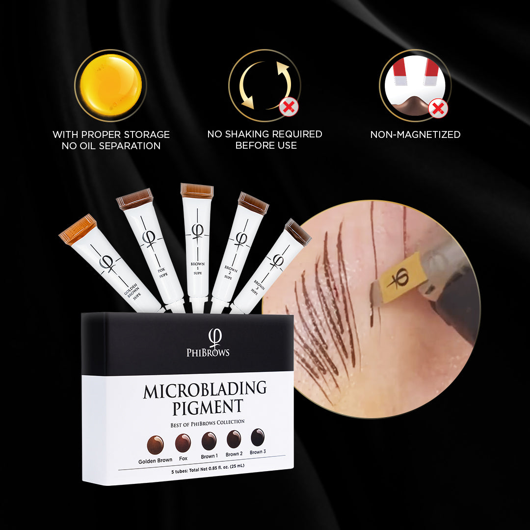 PhiBrows Microblading Pigment Collection Set Supe